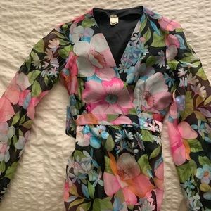 Vintage 70’s Floral Wrap Blouse